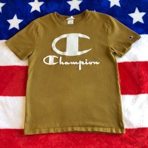 Gold Fuzzy Champion Tee